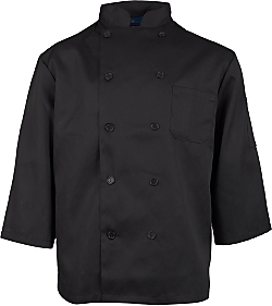 Black Classic 3 4 Sleeve Chef Coats Kng Com