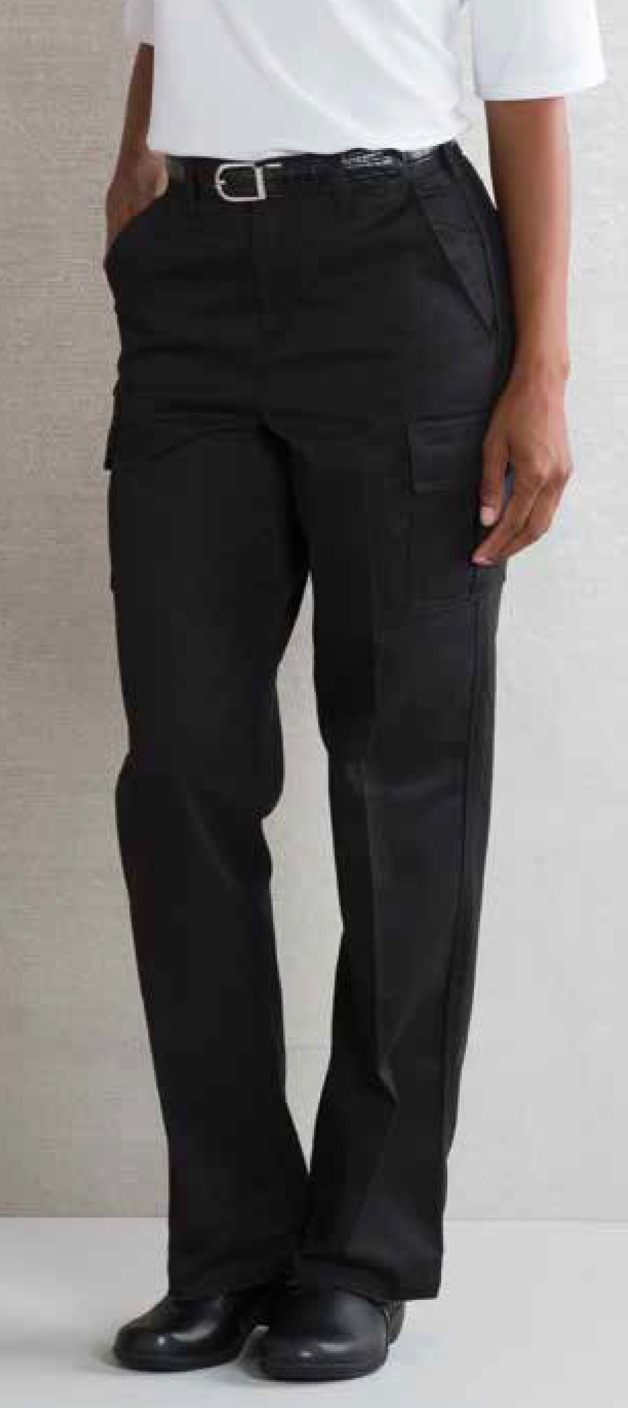 womens black cargo uniform pants